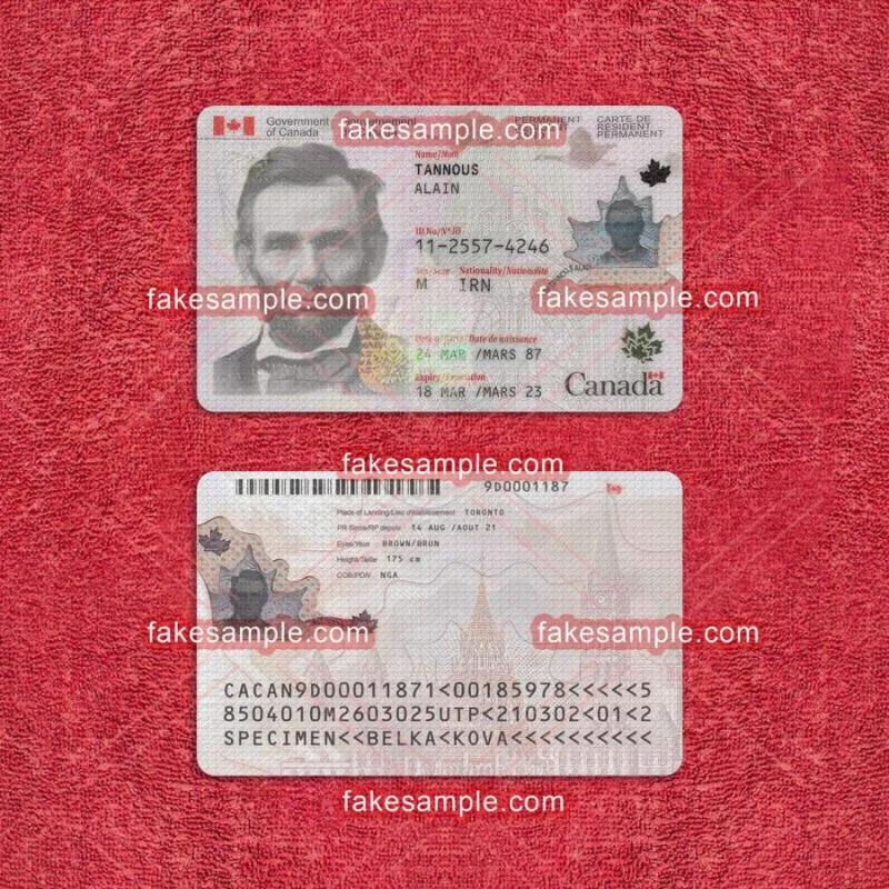 Spain Residence Card Fake Template