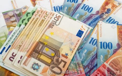 قیمت یورو كاهش پیدا كرد، افزایش ۷ تومانی نرخ دلار